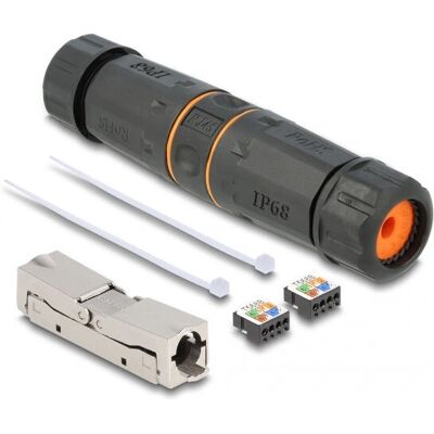 DeLock Kabelverbindung, Kabelverbinder LSA zu LSA Cat.6A IP68 wasserfest DeLock Kabelverbindung, Kabelverbinder LSA zu LSA Cat.6A IP68 wasserfest