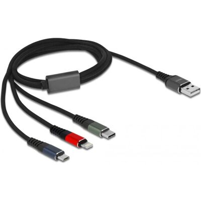 DeLOCK USB-Kabel - 4-in-1 Ladekabel & Datenkabel - Grün, Schwarz, Rot, Blau DeLOCK USB-Kabel - 4-in-1 Ladekabel & Datenkabel - Grün, Schwarz, Rot, Blau
