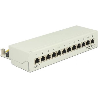 DeLOCK 87292 Patchpanel - 12 Poorten, Cat.6, Afgeschermd DeLOCK 87292 Patchpanel - 12 Poorten, Cat.6, Afgeschermd