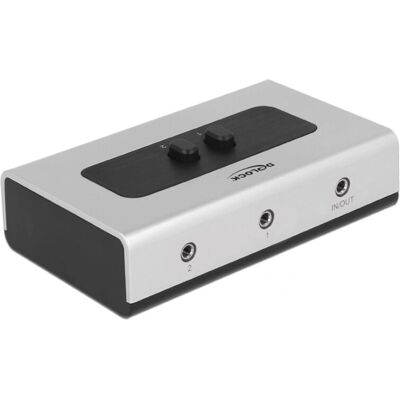 DeLOCK 87699 Audio Schalter - 3,5mm Stereo Klinke - Dual Eingang/Ausgang - Kompakt DeLOCK 87699 Audio Schalter - 3,5mm Stereo Klinke - Dual Eingang/Ausgang - Kompakt