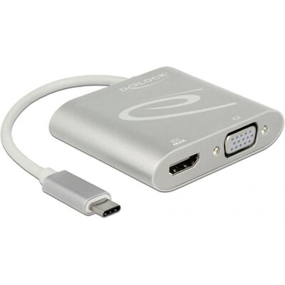 Adaptateur graphique USB DeLOCK 87705 - 4K MST - Argent - Publicité Adaptateur graphique USB DeLOCK 87705 - 4K MST - Argent - Publicité