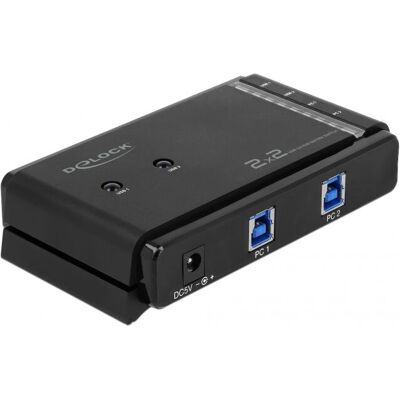 DeLOCK 87736 USB 3.0 Matrisomkopplare - 2x2 - Svart DeLOCK 87736 USB 3.0 Matrisomkopplare - 2x2 - Svart