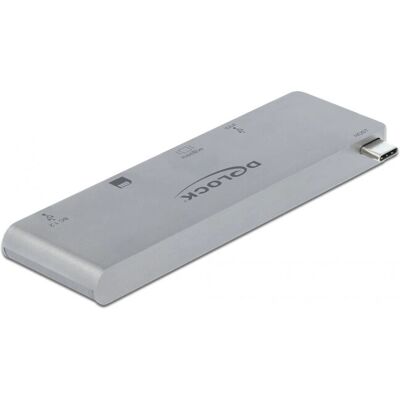 DeLOCK 87745 USB-C Dockingstation 4K - Grau - Unterstützt 2 USB-Geräte DeLOCK 87745 USB-C Dockingstation 4K - Grau - Unterstützt 2 USB-Geräte
