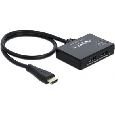 HDMI Splitter 4K 60Hz - Understøtter 3D HDR HDCP 2.2 - 2x HDMI HDMI Splitter 4K 60Hz - Understøtter 3D HDR HDCP 2.2 - 2x HDMI
