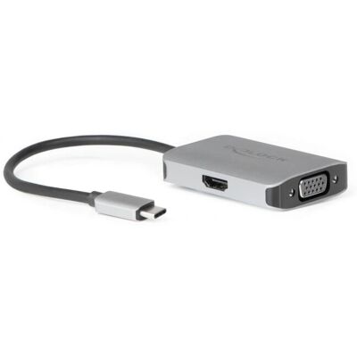 DeLOCK USB-C Video Splitter - 4K 60Hz - HDMI + VGA DeLOCK USB-C Video Splitter - 4K 60Hz - HDMI + VGA