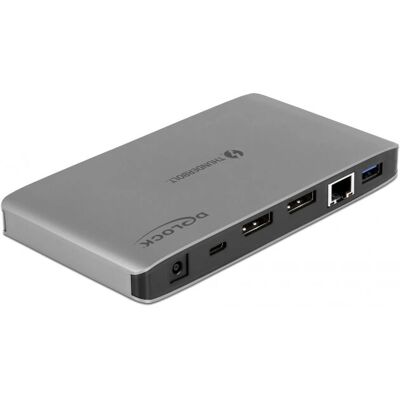 DeLOCK 87777 Laptop Docking Station - Dual 4K DisplayPort - Thunderbolt 3 - Grau DeLOCK 87777 Laptop Docking Station - Dual 4K DisplayPort - Thunderbolt 3 - Grau