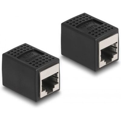 Adaptateur de câble réseau Delock - Noir - CAT 6a STP - Publicité Adaptateur de câble réseau Delock - Noir - CAT 6a STP - Publicité