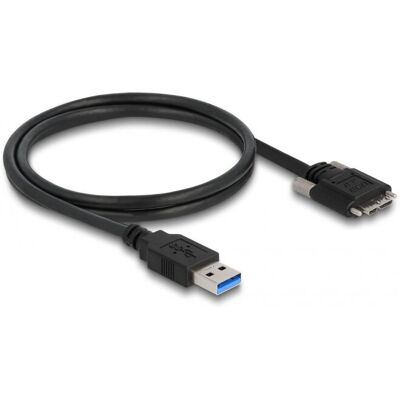DeLock USB-Kabel - USB 3.2 Gen 1, Micro-USB B, 1m, Schwarz DeLock USB-Kabel - USB 3.2 Gen 1, Micro-USB B, 1m, Schwarz