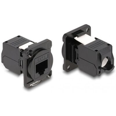 DeLOCK 87816 Gniazdko sieciowe na ścianę - RJ45 Cat.6 Czarny DeLOCK 87816 Gniazdko sieciowe na ścianę - RJ45 Cat.6 Czarny