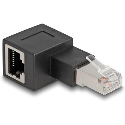 DeLock 87863 Drahtverbinder - 90° RJ45 Adapter, Schwarz DeLock 87863 Drahtverbinder - 90° RJ45 Adapter, Schwarz