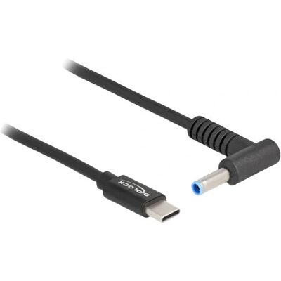 DeLOCK Stromkabel - 1,5m USB-C zu HP 4,5 x 3,0 mm - Schwarz DeLOCK Stromkabel - 1,5m USB-C zu HP 4,5 x 3,0 mm - Schwarz