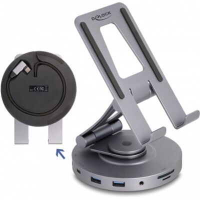 DeLock 88017 Laptop Dockingstation - 4K HDMI, USB-C & USB-A, Grau DeLock 88017 Laptop Dockingstation - 4K HDMI, USB-C & USB-A, Grau