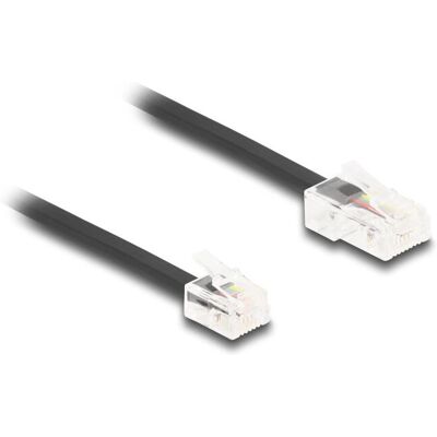 DeLock 88039 Telefonkabel - Flexibles, flaches Kabel, 10 m, Schwarz DeLock 88039 Telefonkabel - Flexibles, flaches Kabel, 10 m, Schwarz