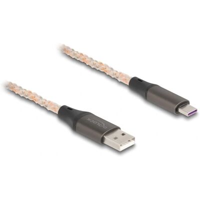 DeLock USB-Kabel - USB A zu USB C, RGB Beleuchtung, 1m DeLock USB-Kabel - USB A zu USB C, RGB Beleuchtung, 1m