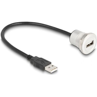 DeLock 88181 USB-Kabel - 0,3 m, USB 2.0, Typ-A, Schwarz/Silber - USB Kabel DeLock 88181 USB-Kabel - 0,3 m, USB 2.0, Typ-A, Schwarz/Silber - USB Kabel
