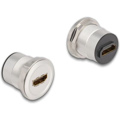 Delock HDMI Einbaubuchse - Schwarz, Silber - 8K 60Hz Delock HDMI Einbaubuchse - Schwarz, Silber - 8K 60Hz