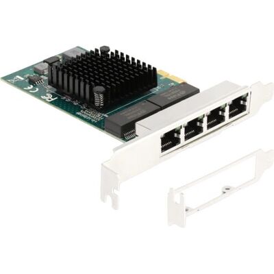 DeLOCK 88207 PCIe x1 Network Card 4 x RJ-45 Gigabit LAN DeLOCK 88207 PCIe x1 Network Card 4 x RJ-45 Gigabit LAN