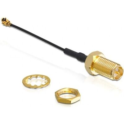 DeLOCK Cavo antenna WLAN SMA - Nero - 0,05 m DeLOCK Cavo antenna WLAN SMA - Nero - 0,05 m