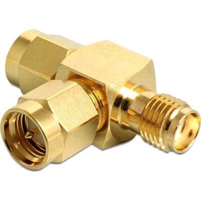 DeLOCK Gold SMA Kabeladapter - RF Koaxialstecker - 50 Ohm - Für Antennen, Modems - Robuster Metallschutz DeLOCK Gold SMA Kabeladapter - RF Koaxialstecker - 50 Ohm - Für Antennen, Modems - Robuster Metallschutz