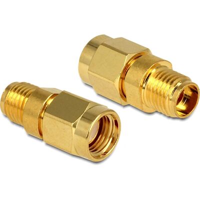 DeLOCK 88728 Gold RP-SMA auf SMA Stecker - Koaxial DeLOCK 88728 Gold RP-SMA auf SMA Stecker - Koaxial