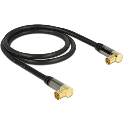 Câble coaxial DeLOCK 88781 - 75Ω, RG-6/U, 1m, Noir - Publicité Câble coaxial DeLOCK 88781 - 75Ω, RG-6/U, 1m, Noir - Publicité