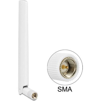 DeLOCK 88790 Omnidirectional Antenna - 2.5 dBi, White, RF SMA DeLOCK 88790 Omnidirectional Antenna - 2.5 dBi, White, RF SMA