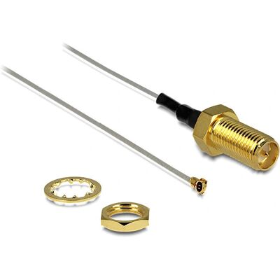 DeLOCK 88815 Koaxialkabel - Grau - 0,2m - RP-SMA Weiblich - MHF IV DeLOCK 88815 Koaxialkabel - Grau - 0,2m - RP-SMA Weiblich - MHF IV