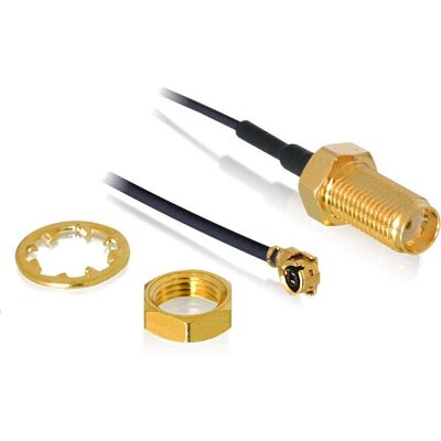 DeLock Antennenkabel SMA Buchse - 0,35 m - schwarz - MHF/IPX - RF SMA - Koaxial DeLock Antennenkabel SMA Buchse - 0,35 m - schwarz - MHF/IPX - RF SMA - Koaxial