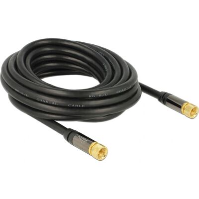 DeLOCK 88921 cavo coassiale - 75 Ohm - 5m - Nero DeLOCK 88921 cavo coassiale - 75 Ohm - 5m - Nero