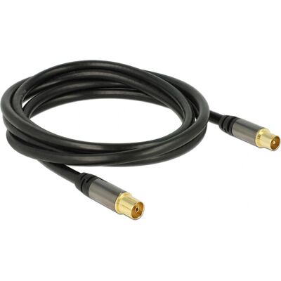 DeLOCK 88923 câble coaxial - 75 Ohm, 2m, Noir DeLOCK 88923 câble coaxial - 75 Ohm, 2m, Noir