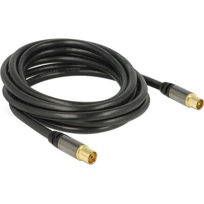 DeLock 88924 Koaxialkabel - 3 m, RG-6/U, Schwarz DeLock 88924 Koaxialkabel - 3 m, RG-6/U, Schwarz