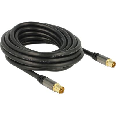 DeLOCK 88925 Koaxialkabel 5 m IEC Schwarz DeLOCK 88925 Koaxialkabel 5 m IEC Schwarz