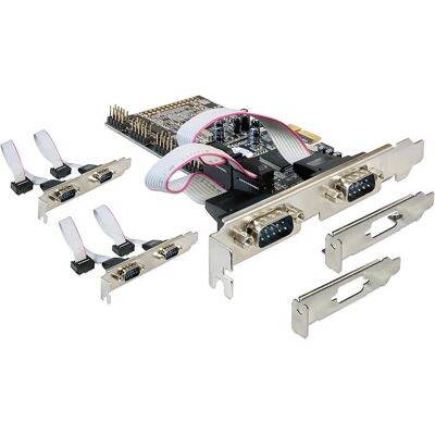 DeLock 89347 Adaptador Serial PCIe - 6 Puertos RS-232 DeLock 89347 Adaptador Serial PCIe - 6 Puertos RS-232