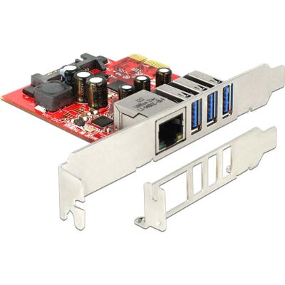 DeLock 89382 Network Card - 3 USB 3.0 + Gigabit LAN - PCIe DeLock 89382 Network Card - 3 USB 3.0 + Gigabit LAN - PCIe