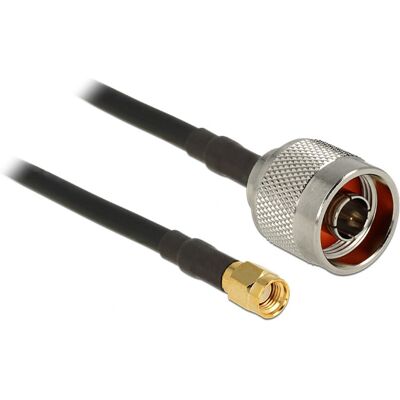 Cavo coassiale DeLOCK 89466 RG-58 10 m con connettore N e SMA nero Cavo coassiale DeLOCK 89466 RG-58 10 m con connettore N e SMA nero