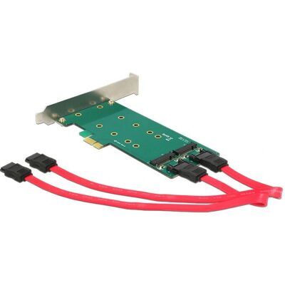 DeLOCK 2x 67-poliger M.2 key B - 2x SATA 7-polige Schnittstellenkarten/Adapter - Intern DeLOCK 2x 67-poliger M.2 key B - 2x SATA 7-polige Schnittstellenkarten/Adapter - Intern