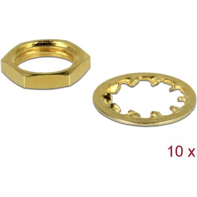 DeLOCK 89483 Muttern- und Sicherungsring-Set - SMA RP-SMA Anschlüsse DeLOCK 89483 Muttern- und Sicherungsring-Set - SMA RP-SMA Anschlüsse