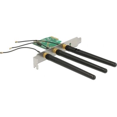 DeLOCK M.2 Key A/E PCIe Karte mit 3 Antennen DeLOCK M.2 Key A/E PCIe Karte mit 3 Antennen