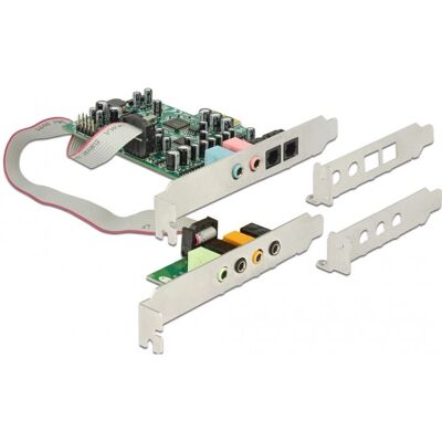 Carte son Delock - 24-bit - 192 Khz - 7.1 - PCIe - Publicité Carte son Delock - 24-bit - 192 Khz - 7.1 - PCIe - Publicité