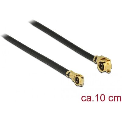 Cable coaxial DeLOCK 89647 0,3m MHF (I-PEX) MHF IV/Oro Negro Cable coaxial DeLOCK 89647 0,3m MHF (I-PEX) MHF IV/Oro Negro