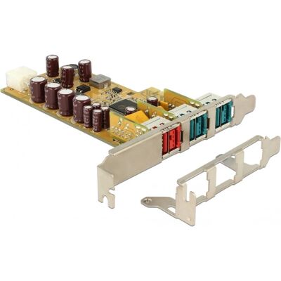 DeLOCK PCIe USB 2.0 Schnittstellenkarte - Unterstützt 12V/24V Strom DeLOCK PCIe USB 2.0 Schnittstellenkarte - Unterstützt 12V/24V Strom
