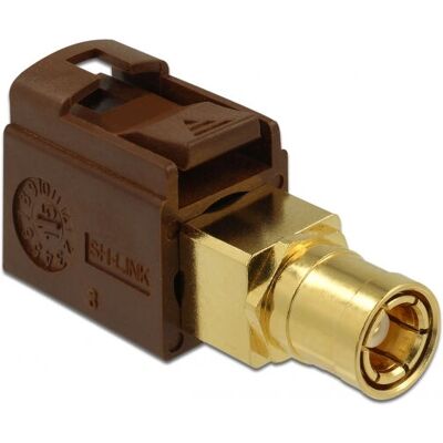 DeLOCK 89682 Koaxialstecker - RF-Adapter, FAKRA F auf SMB, braun DeLOCK 89682 Koaxialstecker - RF-Adapter, FAKRA F auf SMB, braun