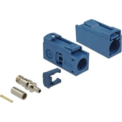 Connettore coassiale DeLOCK 89687 - Alta frequenza, Blu, Oro Connettore coassiale DeLOCK 89687 - Alta frequenza, Blu, Oro