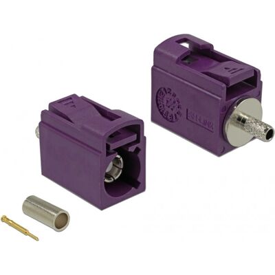 Conector coaxial DeLOCK 89702 - RF Fakra D - 21mm - Macho Conector coaxial DeLOCK 89702 - RF Fakra D - 21mm - Macho