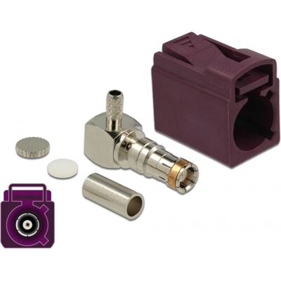 Connecteur coaxial DeLOCK 89716 - Fakra D 90° - Violet - Haute Fréquence - Publicité Connecteur coaxial DeLOCK 89716 - Fakra D 90° - Violet - Haute Fréquence - Publicité