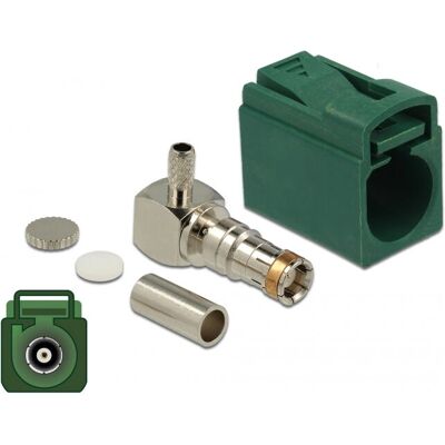 DeLOCK 89717 Koaxialstecker - Grün, Nickel, 90° - RF-Stecker DeLOCK 89717 Koaxialstecker - Grün, Nickel, 90° - RF-Stecker