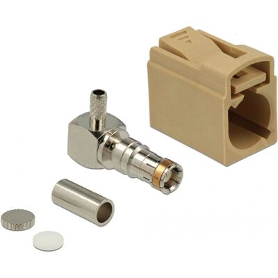 Connettore coassiale DeLOCK 89724 - FAKRA L 90° - Alta frequenza, Nickelato Connettore coassiale DeLOCK 89724 - FAKRA L 90° - Alta frequenza, Nickelato
