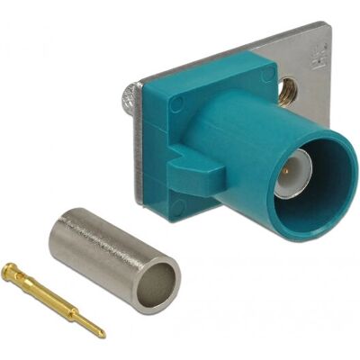 Connecteur coaxial DeLOCK 89751 - RAL 5021 bleu eau - Haute fréquence, Trou pré-percé - Publicité Connecteur coaxial DeLOCK 89751 - RAL 5021 bleu eau - Haute fréquence, Trou pré-percé - Publicité