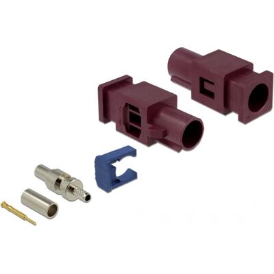 Connecteur coaxial DeLOCK 89758 - Violet Bordeaux - FAKRA D Connecteur coaxial DeLOCK 89758 - Violet Bordeaux - FAKRA D