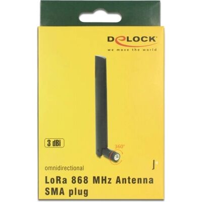 Antena Omnidireccional DeLOCK 868 MHz - 3 dBi - SMA Antena Omnidireccional DeLOCK 868 MHz - 3 dBi - SMA